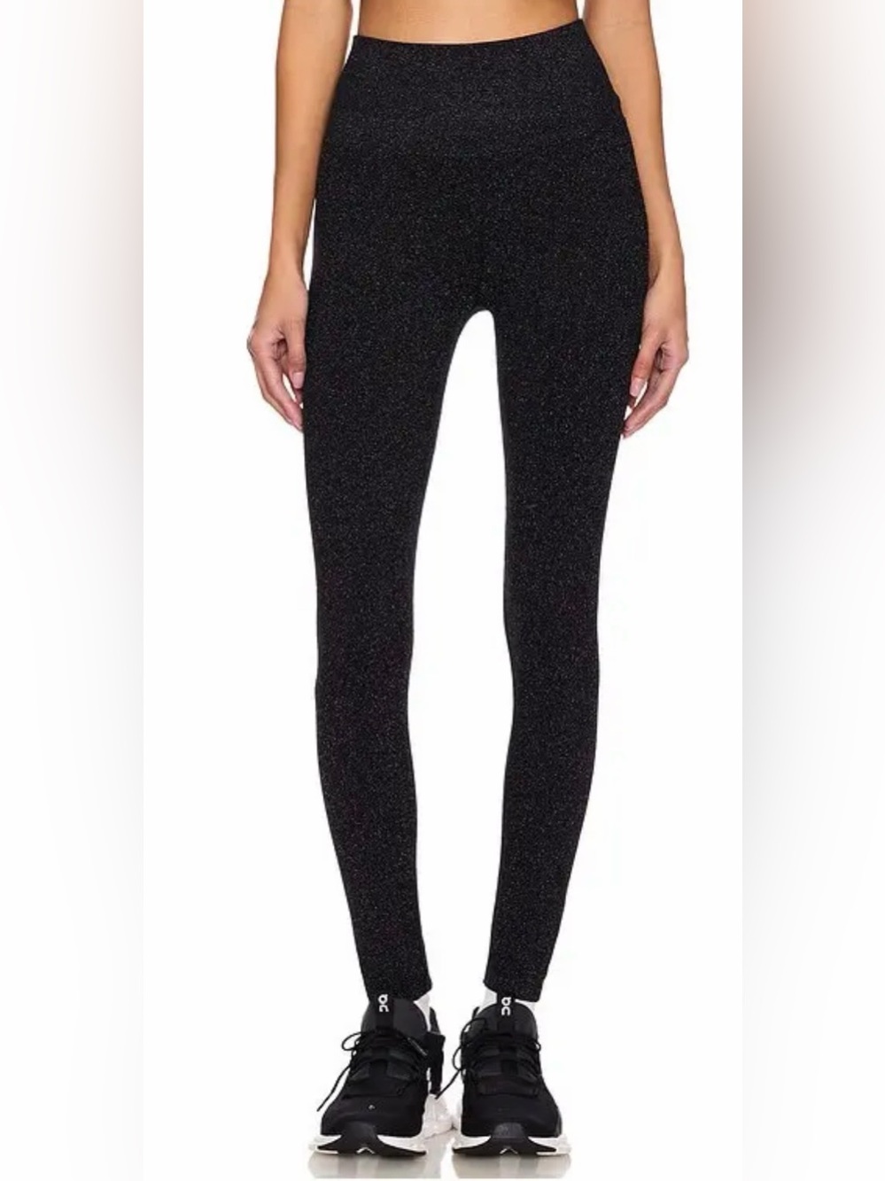 Spiritual Gangster Love Sculpt 7/8 Metallic Black Sculpting Leggings XS/S NWT